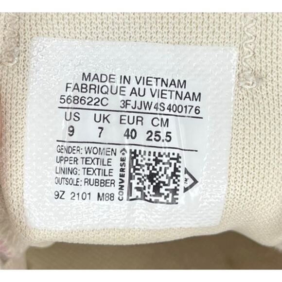 Womens Converse Chuck Taylor All Star Lugged Low Sneakers Size 9 Pink White - Picture 6 of 6